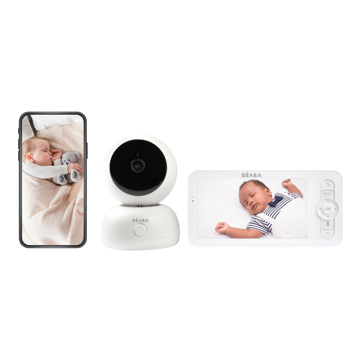 Detaljbilde av kamera på Babycall med kamera ZEN Premium 360° Full HD