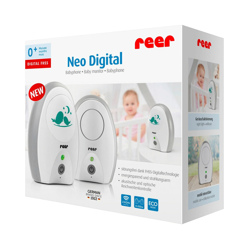 Babycall Neo Digital med ECO-modus i bruk hos foreldre