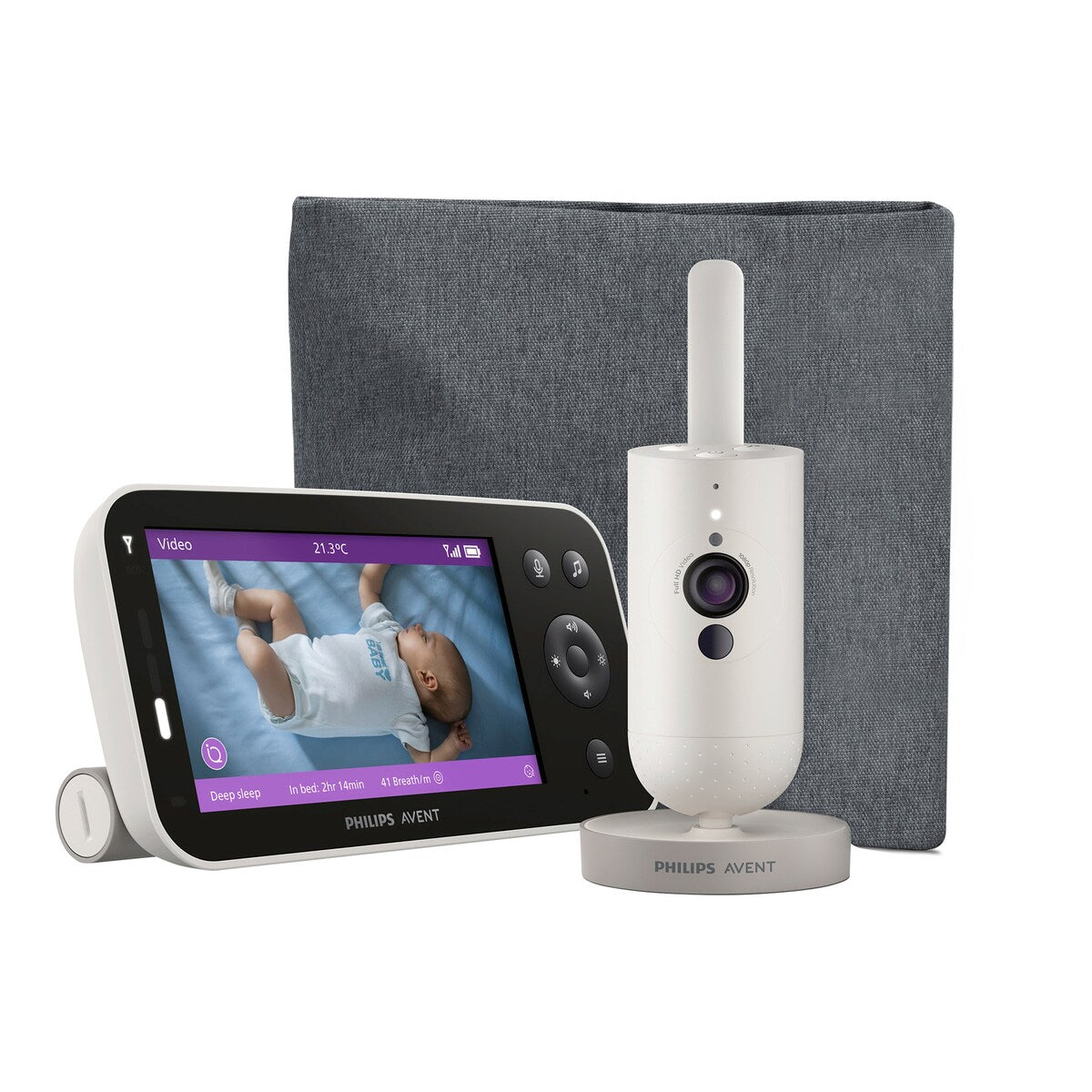 Babycall Premium Connected SCD971/26 forfra med 5 tommers HD-skjerm