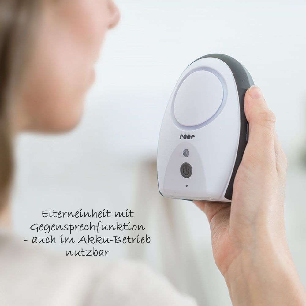 Babycall Rigi Digital med eco-modus og batteridrift bakside