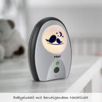 Detalj av Babycall Rigi Digital med eco-modus og batteridrift