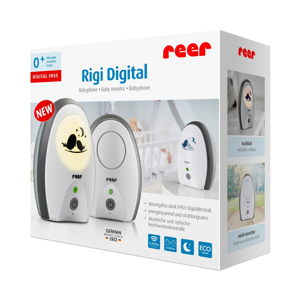 Babycall Rigi Digital med nattlys med beltclip