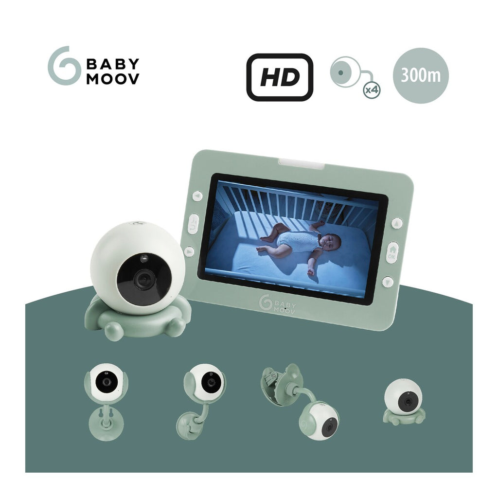 Bakside av Babycall Yoo Go Plus HD med 5-tommers skjerm