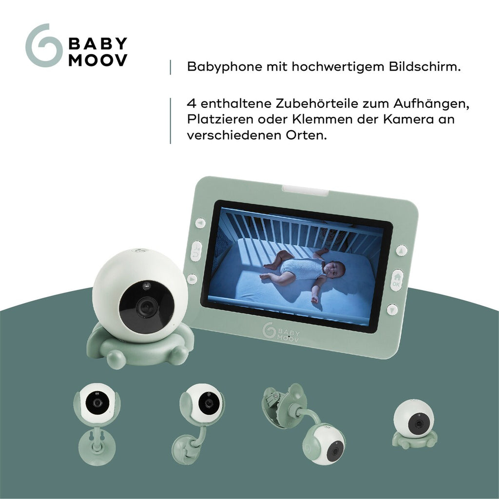 Babycall Yoo Go Plus HD med 5-tommers skjerm med sugekopp
