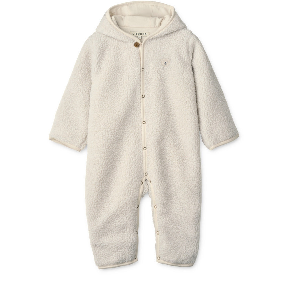 Babydress Briley med hette resirkulert polyester str. 68 forfra