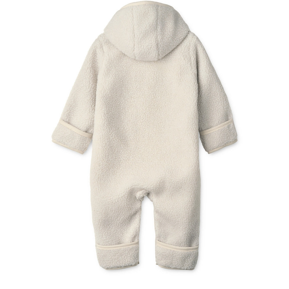 Babydress Briley med hette resirkulert polyester str 56 bakside