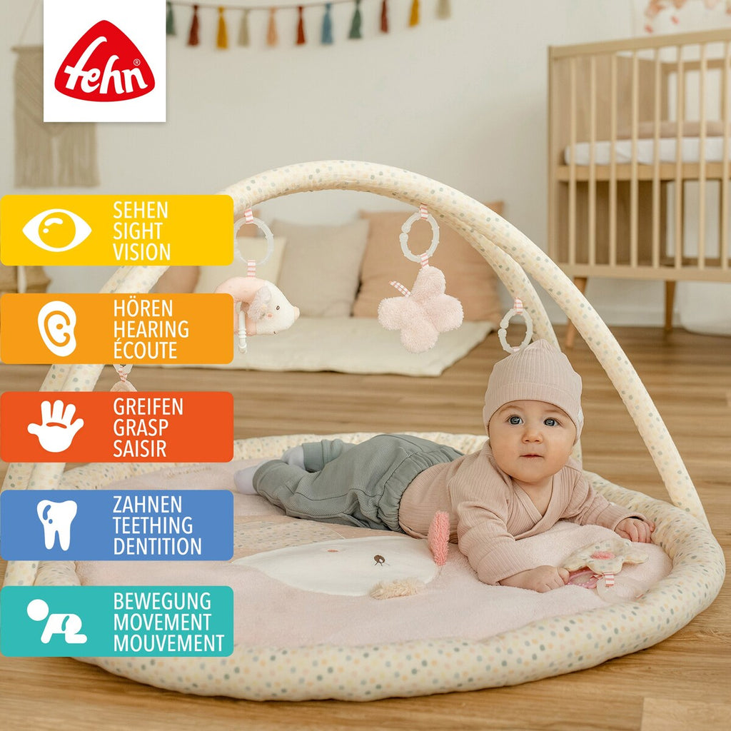 Babygym med 3D-aktivitetsmatte Vogel feehnLAND bakside med lekebue