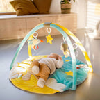 Babygym med 3D-aktivitetsteppe Bär Bruno med speildetalj
