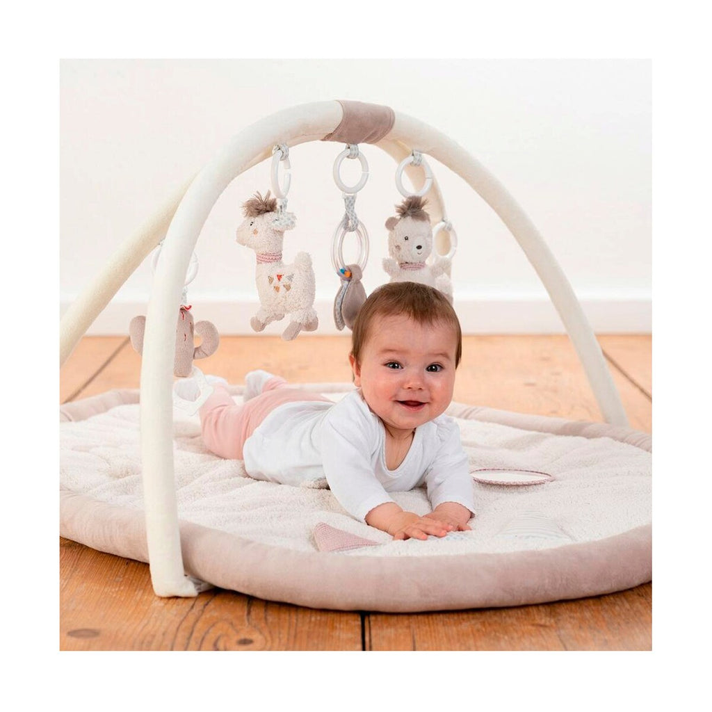 Babygym med 3D-aktivitetsteppe Peru 80x105 cm i bæreveske