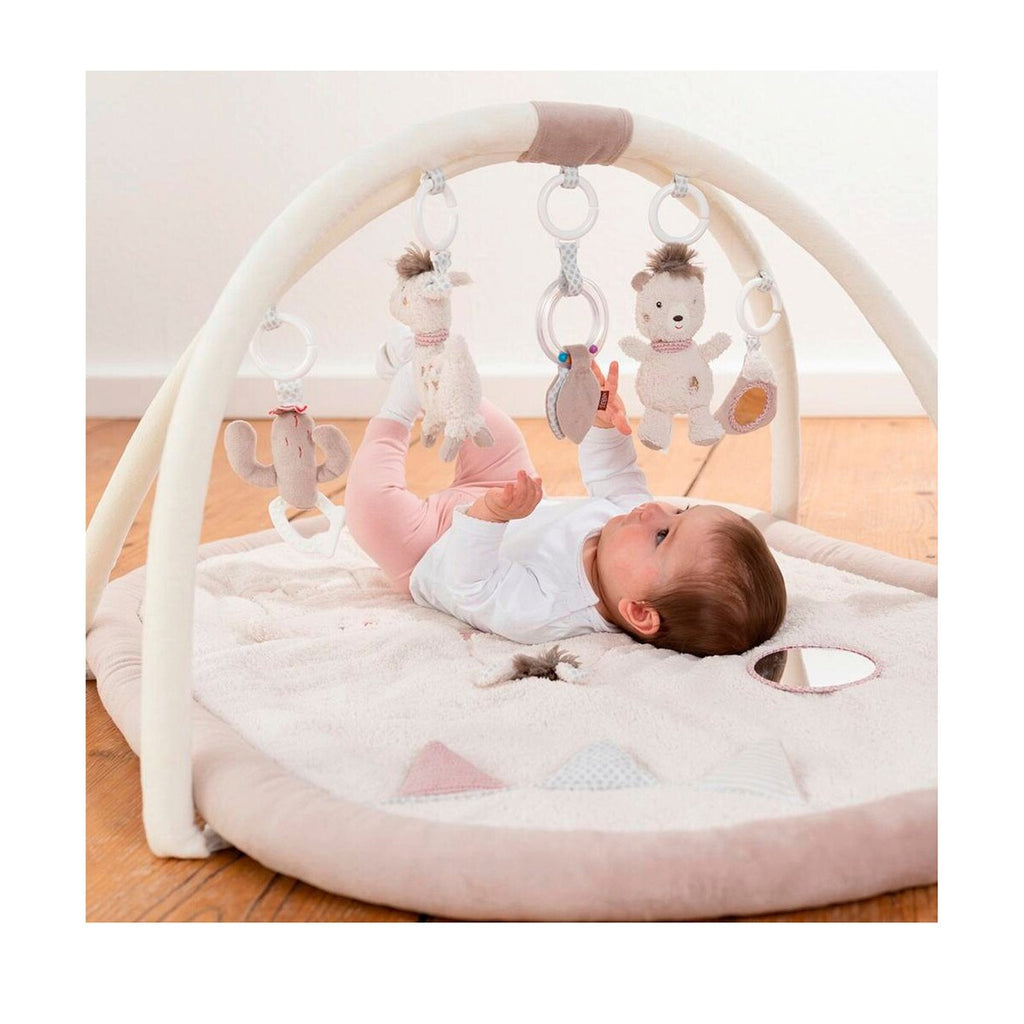 Babygym med 3D-aktivitetsteppe Peru 80x105 cm materialdetalj