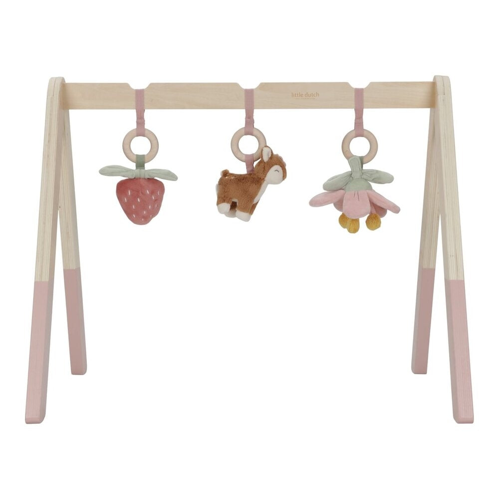 Babygym Fairy Garden i tre med aktivitetsleker rosa forfra