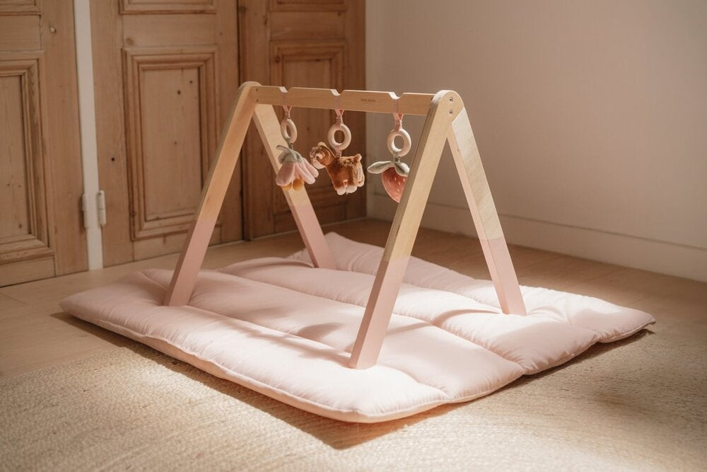 Babygym Fairy Garden i tre med aktivitetsleker rosa med alle leker