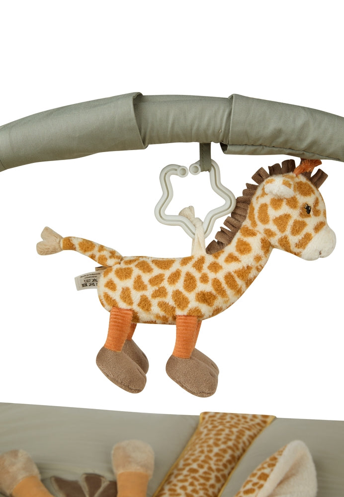 Babygym med lekematte Giraffe Kaya 100x80 cm sett fra siden