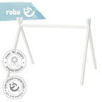 Babygym i hvitlakkert tre 52 x 70 x 50,5 cm fra fødsel detalj