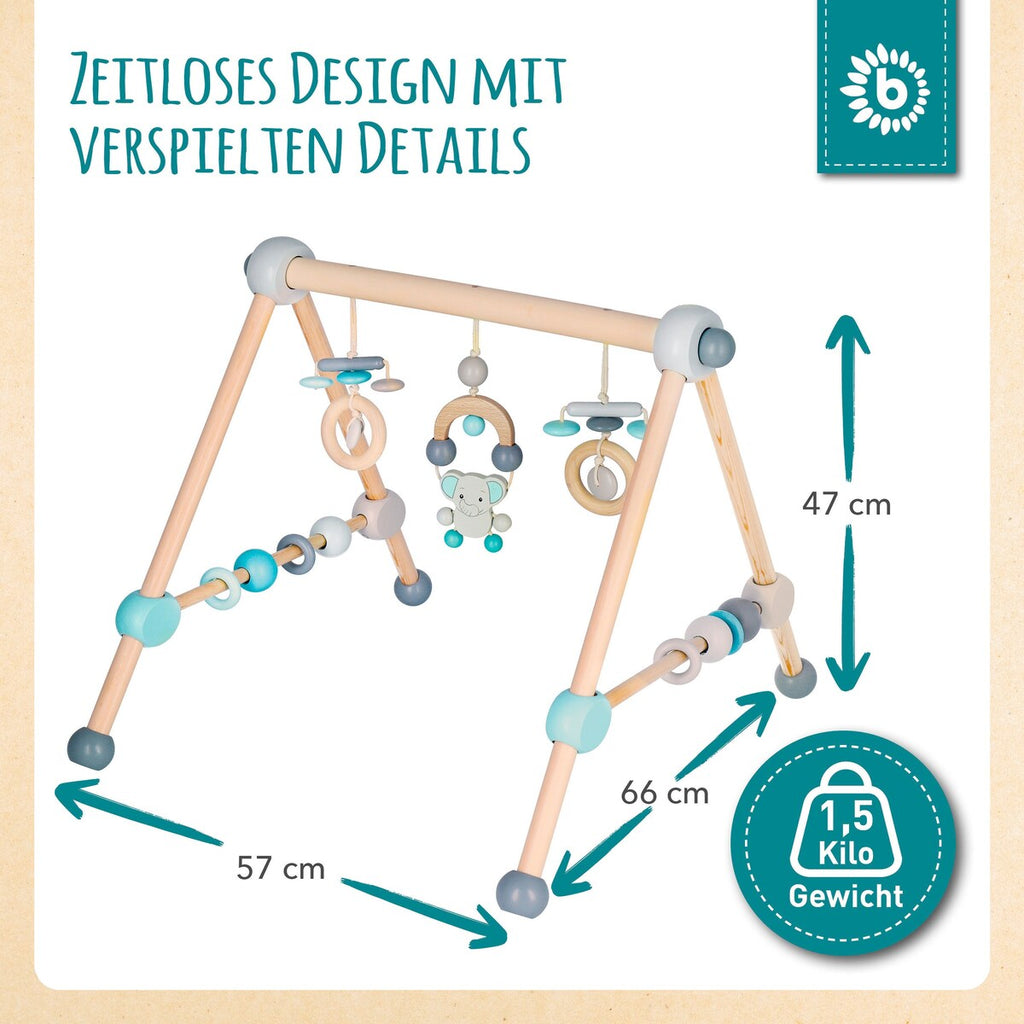 Babygym i tre 54x54x48 cm fra 0 mnd - Bieco montert i rom