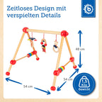Babygym i tre fra fødsel 54x54x48 cm Bieco montert i barnerom