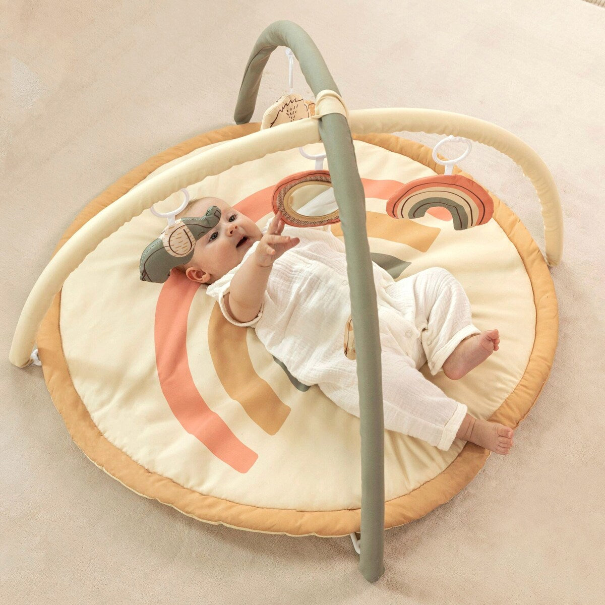 Babygym Jungle Rainbow med aktivitetsleker med speil detalj