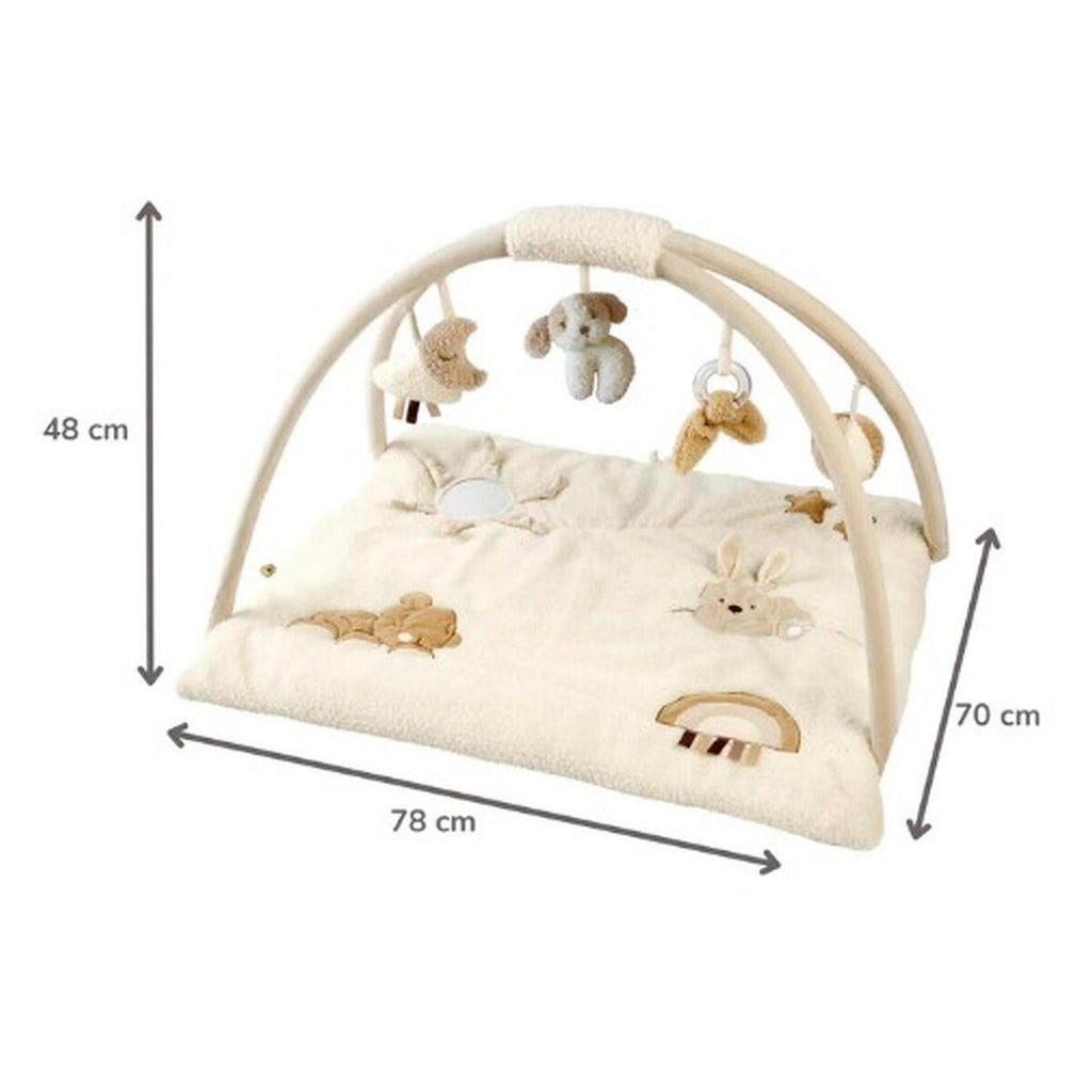 Babygym med krablematte TEDDY Ø 90 cm bakside