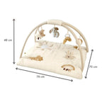 Babygym med krablematte TEDDY Ø 90 cm bakside