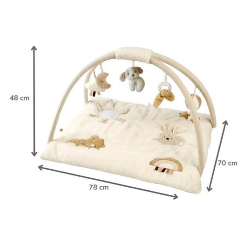 Babygym med krablematte TEDDY Ø 90 cm bakside