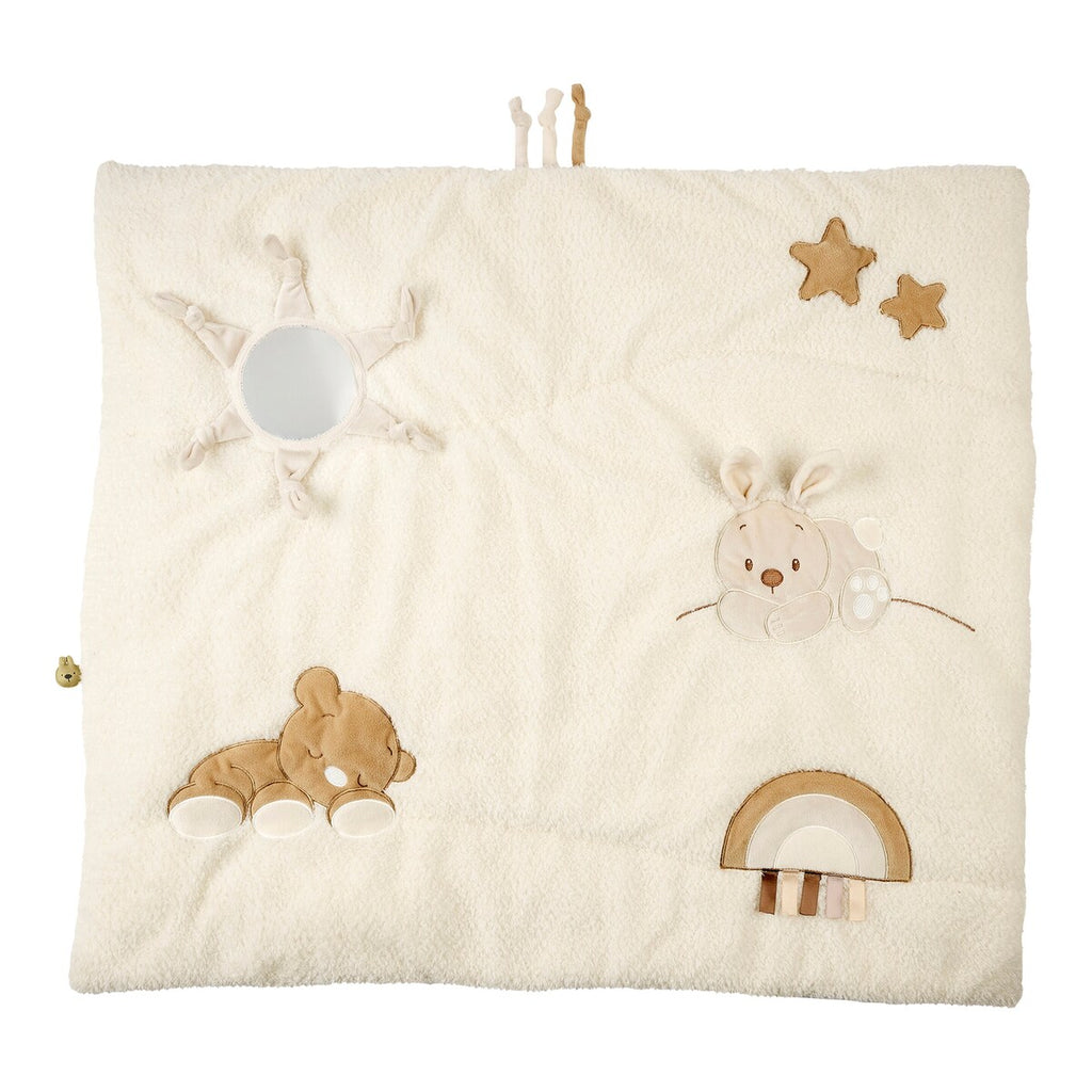 Detalj av lekebue på Babygym med krablematte TEDDY Ø 90 cm