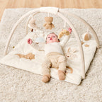 Nærbilde av rangle på Babygym med krablematte TEDDY Ø 90 cm