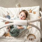 Babygym med krablematte TEDDY Ø 90 cm med speil detalj