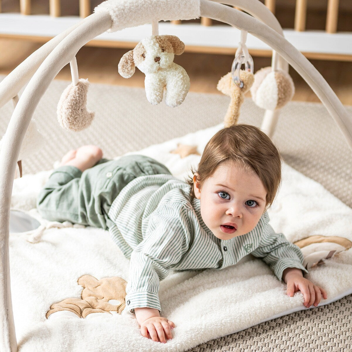 Babygym med krablematte TEDDY Ø 90 cm oversikt