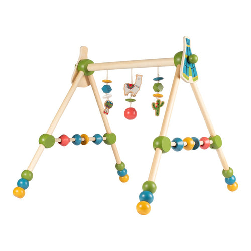 Babygym lama i tre, høydejusterbar front