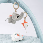 Babygym med lekematte Playground blå bakside