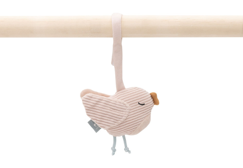 Babygym-leker Lovely Birds med borrelås bakside