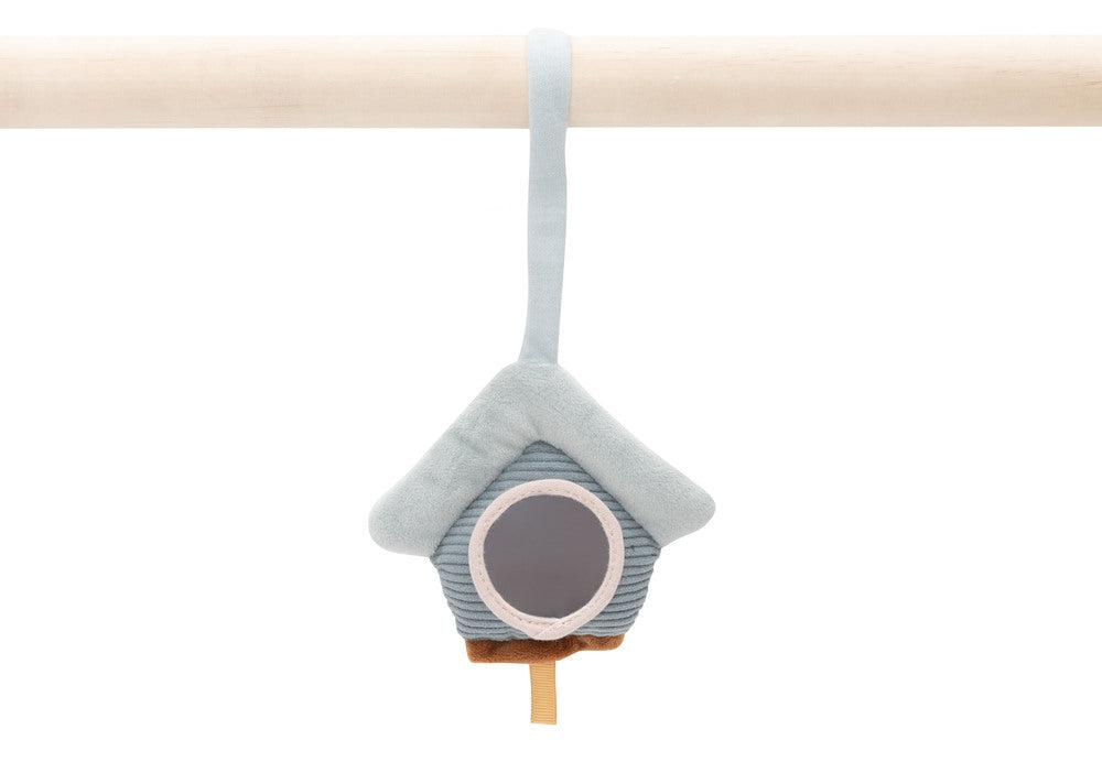Detalj av Babygym-leker Lovely Birds med borrelås