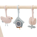 Babygym-leker Lovely Birds med borrelås forfra