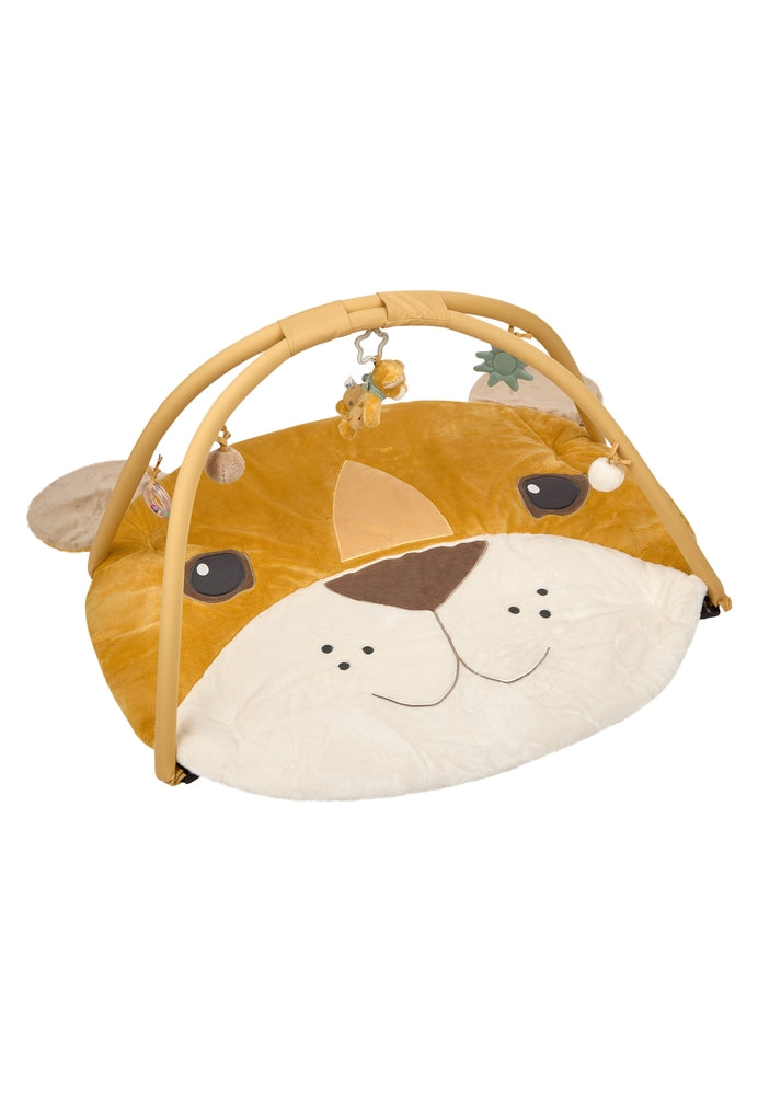 Babygym med lekematte Løve Leo 100x80 cm forfra