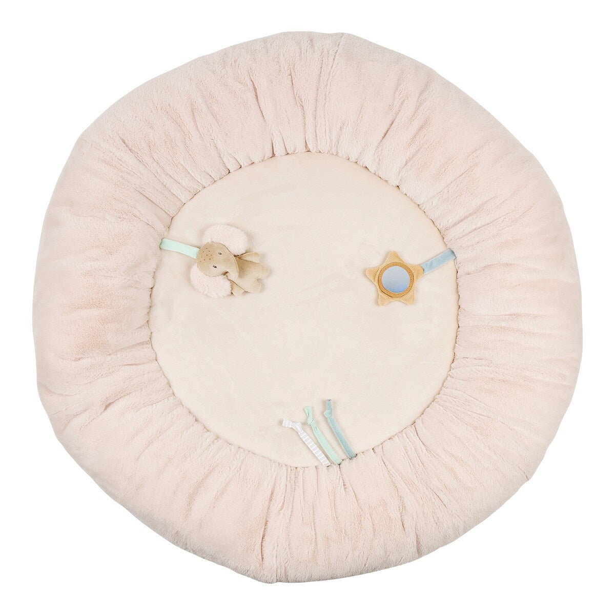 Babygym med krabbelrede Flo, Ernest & Oli bakside