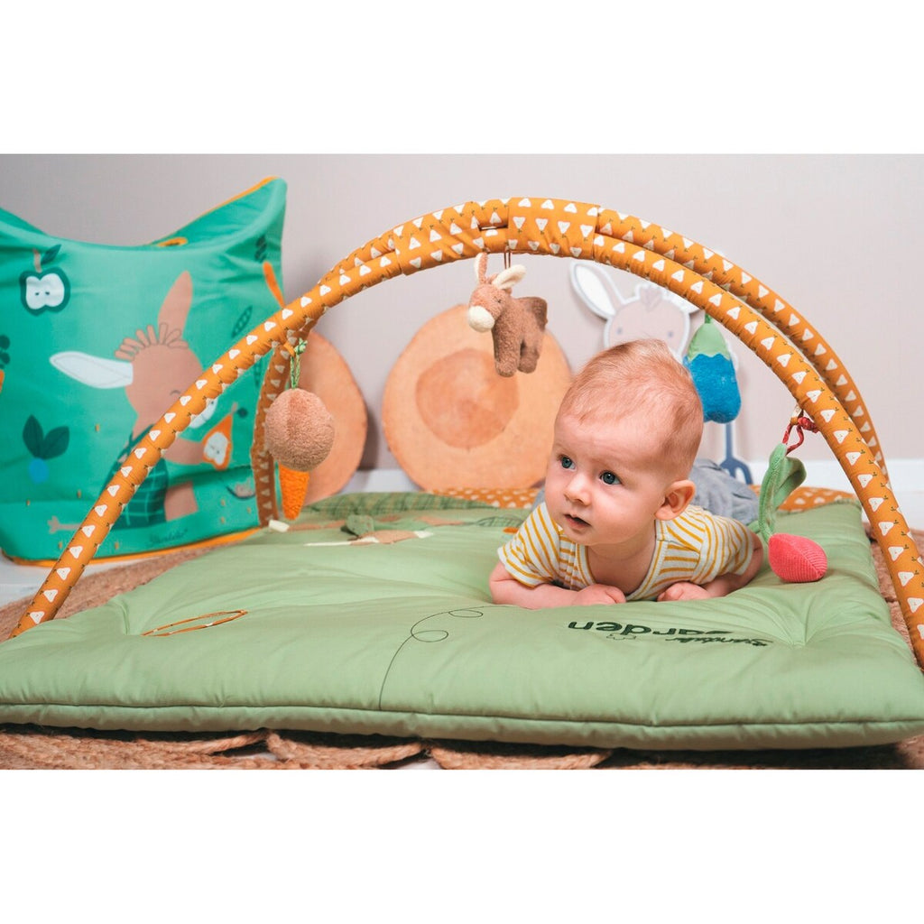 Babygym med lekematte Esel Emmilius med rangle med speilfolie detalj