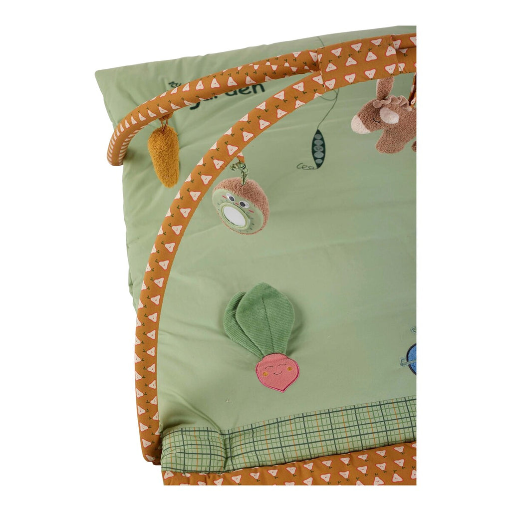 Babygym med lekematte Esel Emmilius med rangle med polstret lekematte