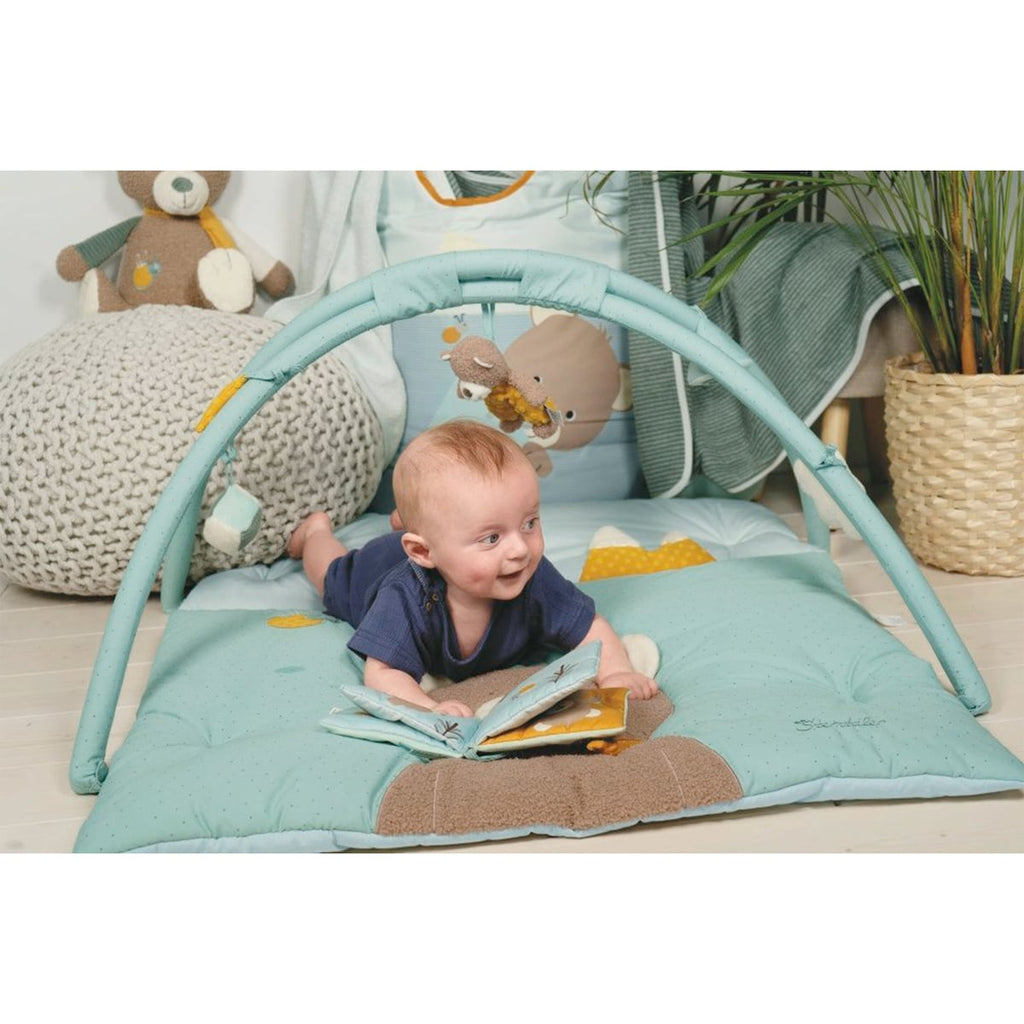 Babygym med teppe Bär Ben bakside med myk matte