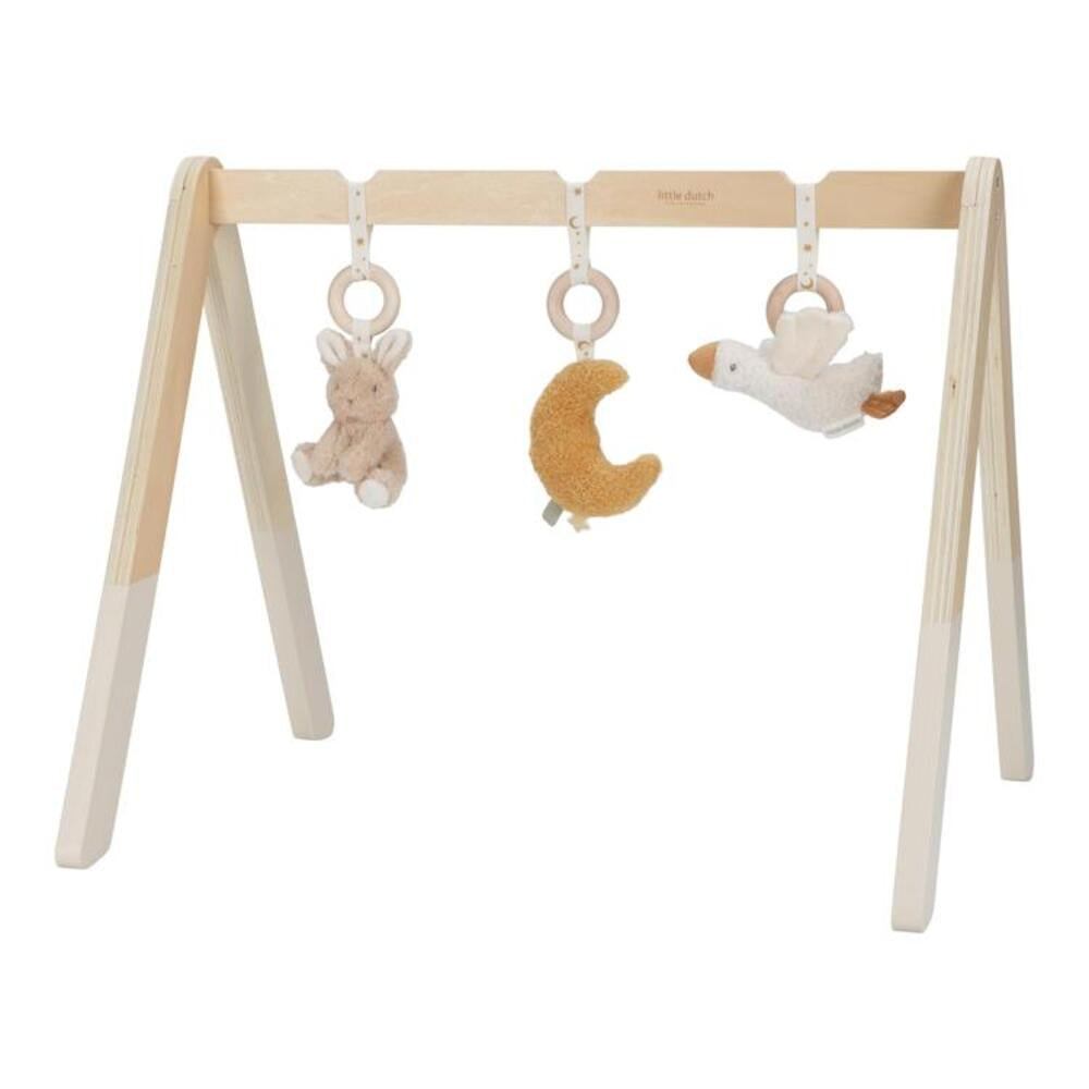 Babygym Newborn Naturals - Little Dutch med myke hengeleker og naturtoner