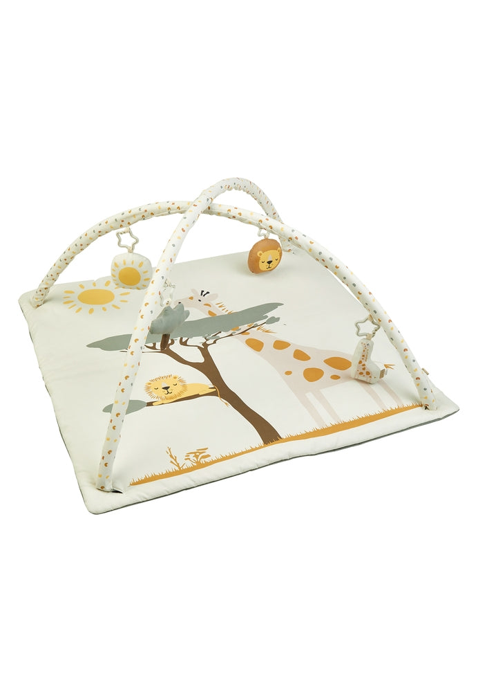 Babygym med lekematte Safari 80x80 cm forfra