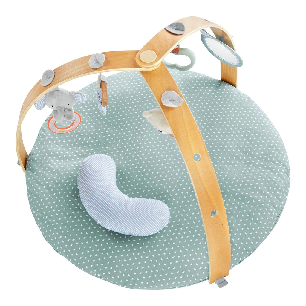 Babygym i tre med lekematte og pute Cozy Spot bæreveske