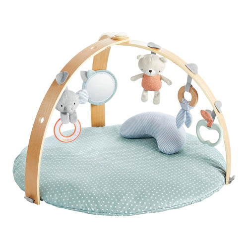 Babygym i tre med lekematte og pute Cozy Spot bakside