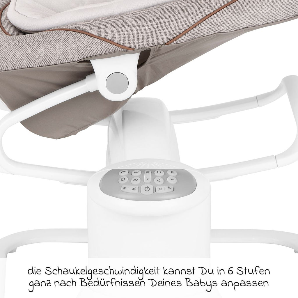 Nærbilde av mobil med tre figurer på Babygynge 2-i-1 All Ways Soother fra fødsel til 9 mnd - Graco