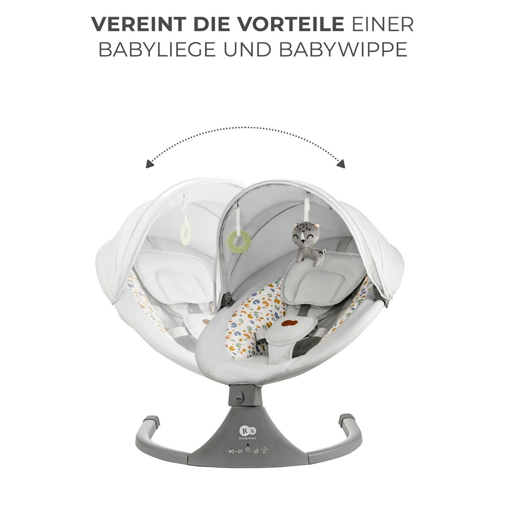 Babyhuske LUMI 2in1 fra fødsel til 9 kg med Bluetooth - Kinderkraft