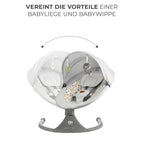 Babyhuske LUMI 2in1 fra fødsel til 9 kg med Bluetooth - Kinderkraft