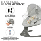 Babyhuske LUMI 2in1 fra fødsel til 9 kg med Bluetooth - Kinderkraft