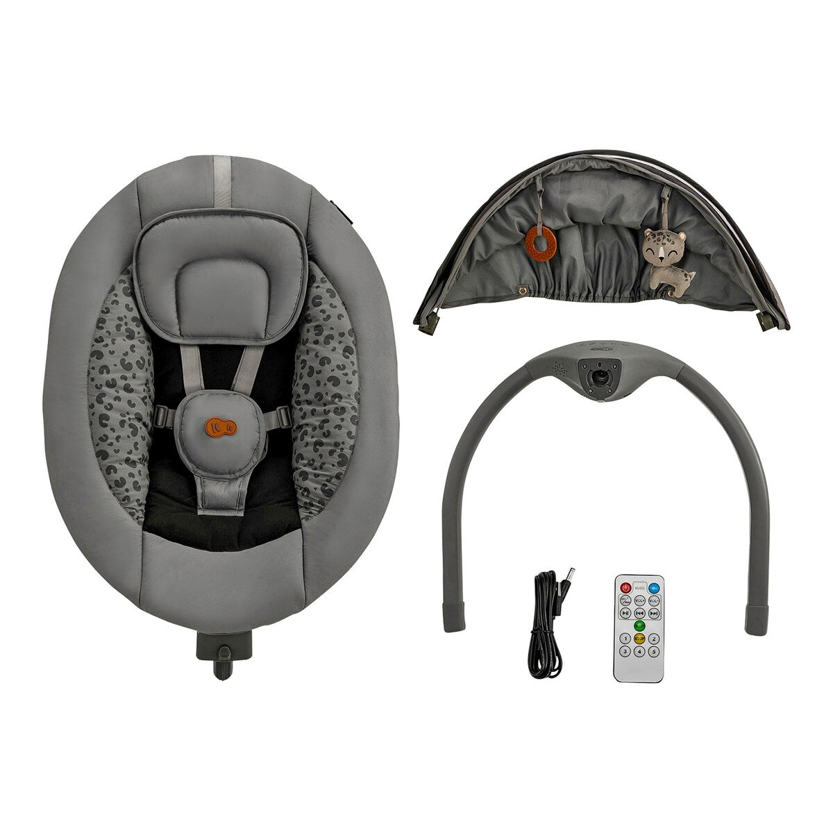 Babyhuske LUMI 2in1 fra fødsel til 9 kg med Bluetooth - Kinderkraft
