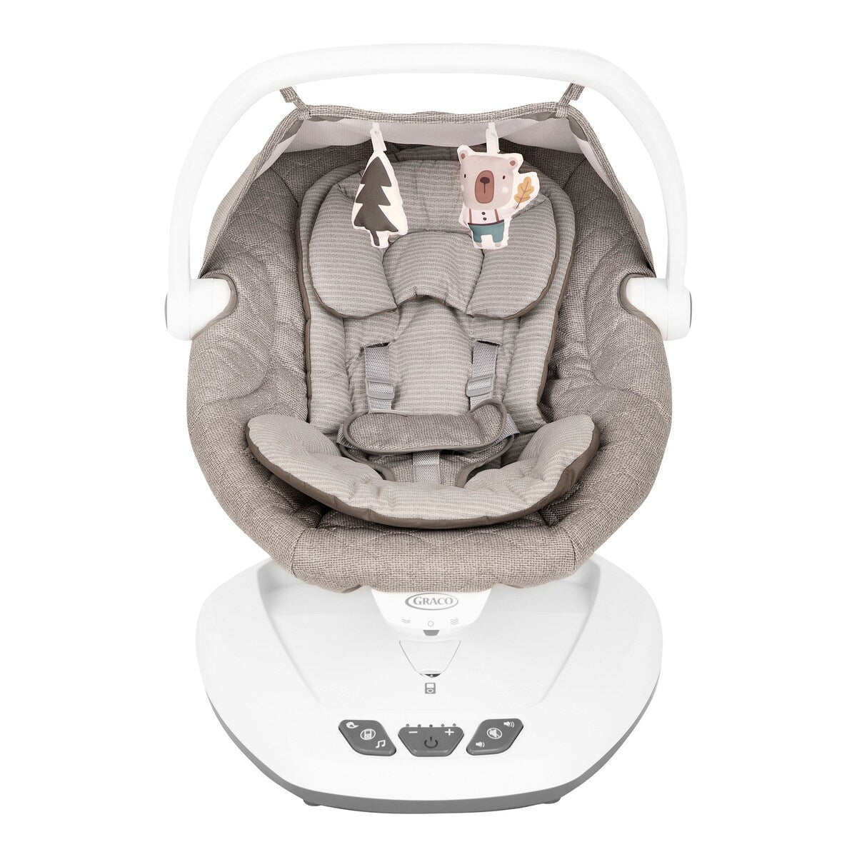 Detalj av leke-bue på Babyhuske Move with Me Little Adventures