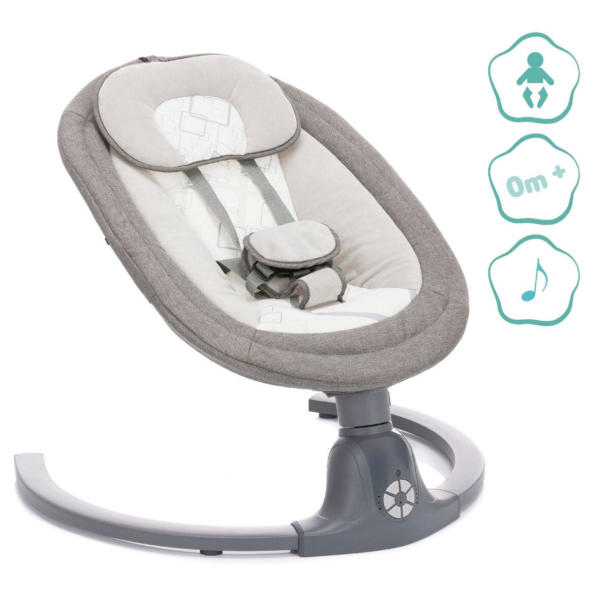 Babyhuske Stella med AI-bevegelsessensor bakside
