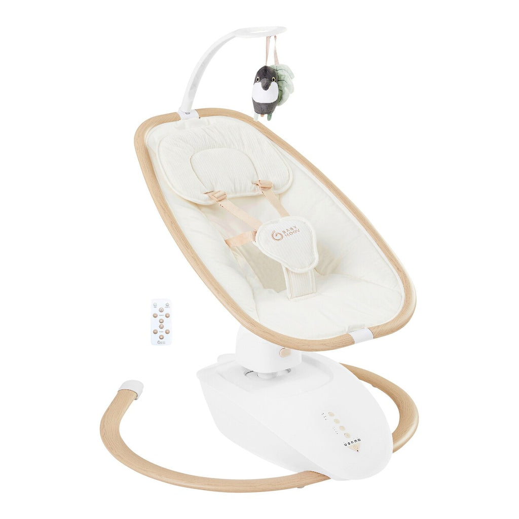 Babyhuske Swoon Hoop med 5 bevegelser og fjernkontroll forfra